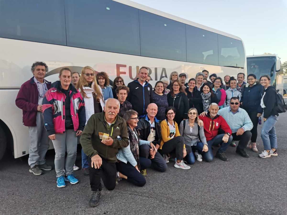 foto di gruppo durante la gita della cooperativa 2022